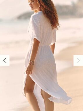 Anthropologie Long-Sleeve Ruched Maxi Dress